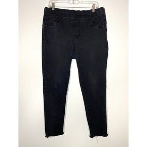 Democracy Womens Black Ab Solution Denim Elastic Waistband Jeans Size 12